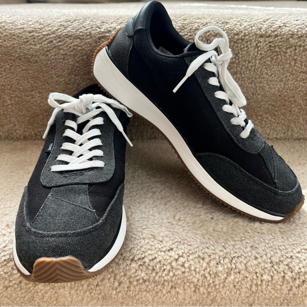 NEW Toms Womens Wyndon Black Jogger Sneaker Shoes Size 9.5 US Capsule Elevated